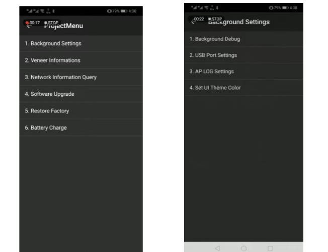 Access Hidden Service Menu Settings