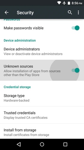 Allow Unknown App Installations