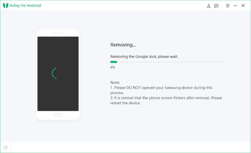 Click Next to Remove Frp Lock