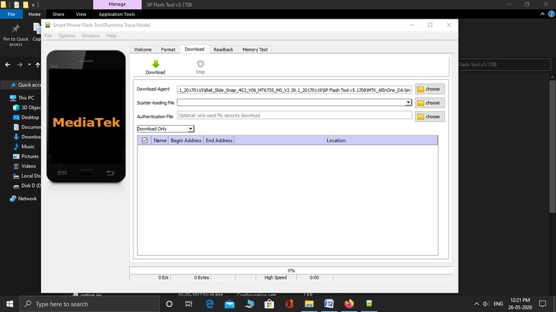 Download Firmware, Extract, Launch Flash Tool