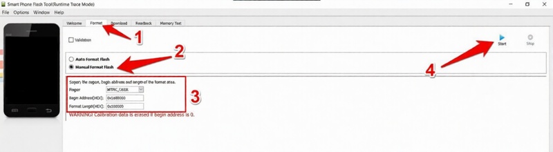 Enter Address and Length Then Start