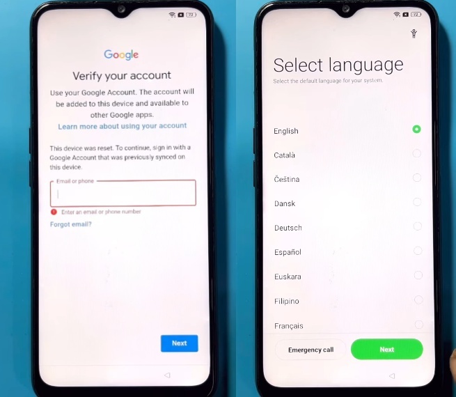 Enter Emergency Call After Wrong Pattern