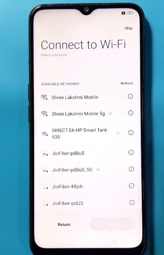 Language, Region, and Wi Fi Setup