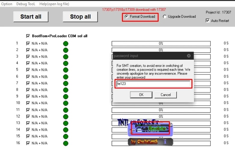 Reopen Msm Tool, Select Format Download