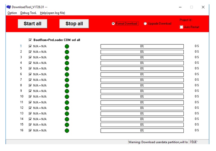Run Msm Tool with Format Option