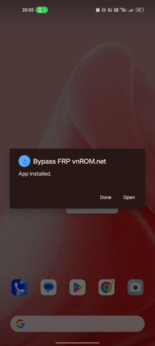 Tap Open After Installation Completes