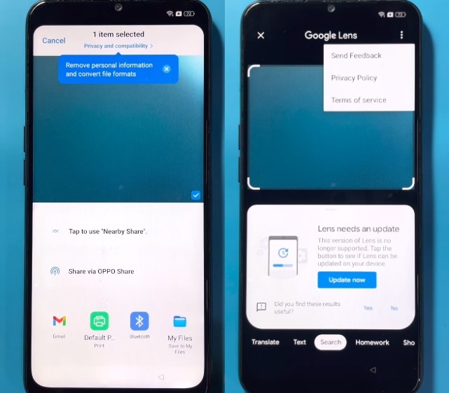 Tap Terms Click Menu Select Google