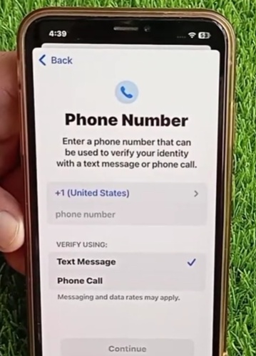 Telefonnummer eingeben