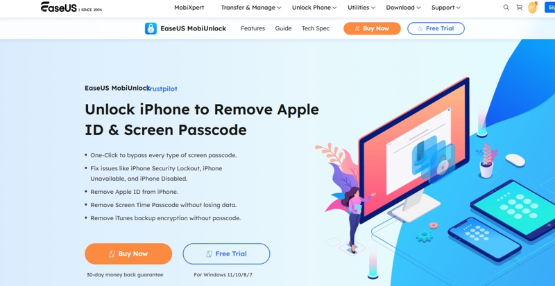 EaseUS MobiUnlock pour déverrouiller l'iPhone