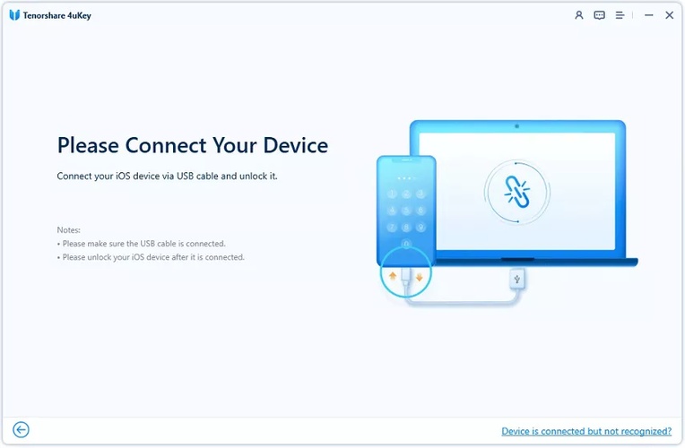 Install 4ukey, Connect Iphone, Trust Prompt