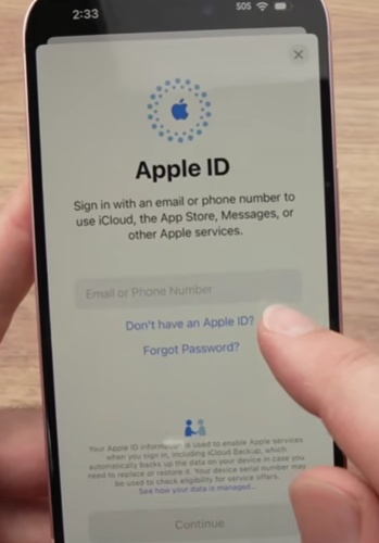 Apple ID Anmeldung Schritt 2