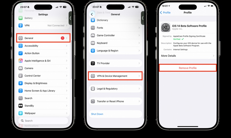 Remove Management Option for Devices