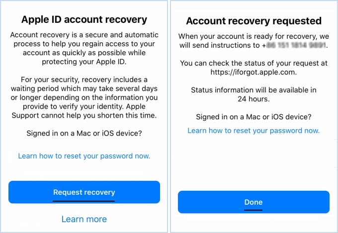 Submit Your Account Recovery Request