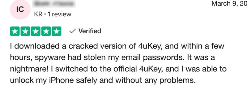 User Reaction of Using 4ukey Cracked Verison