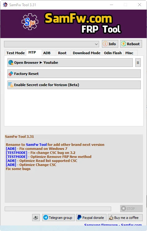 samsung frp tool for pc - samfw frp bypass tool v3.31